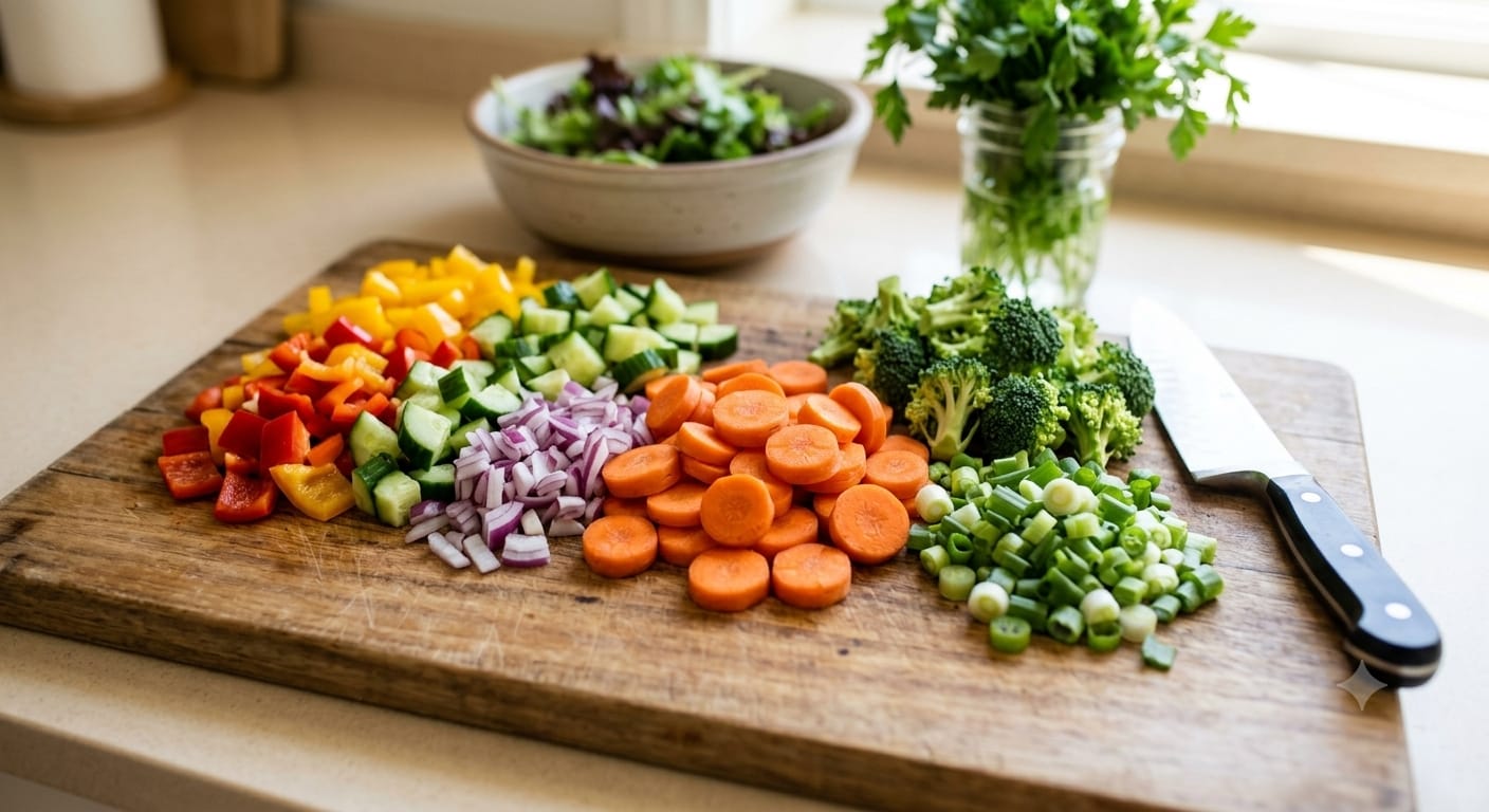 Fresh salad display